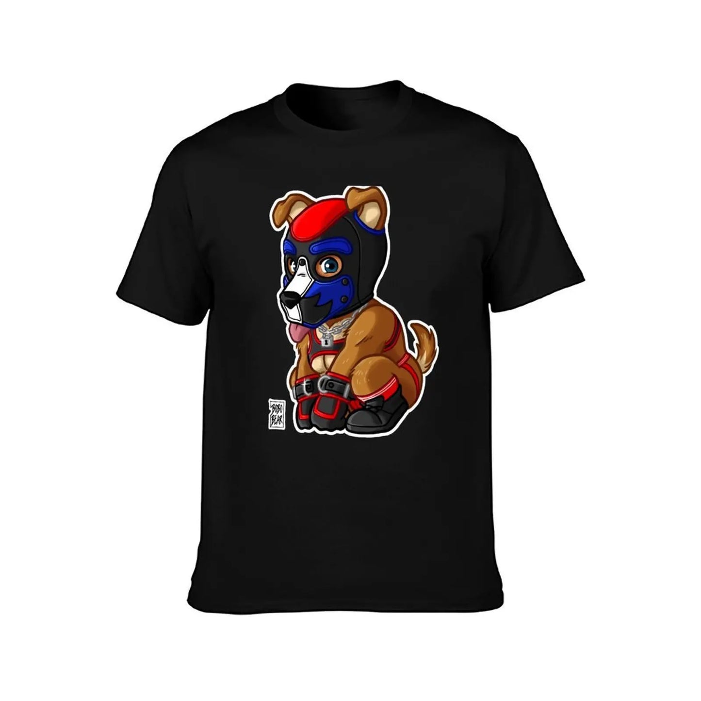 PLAYFUL PUPPY - BLUE RED MASK - BEARZOO SERIES T-Shirt up to 6XL