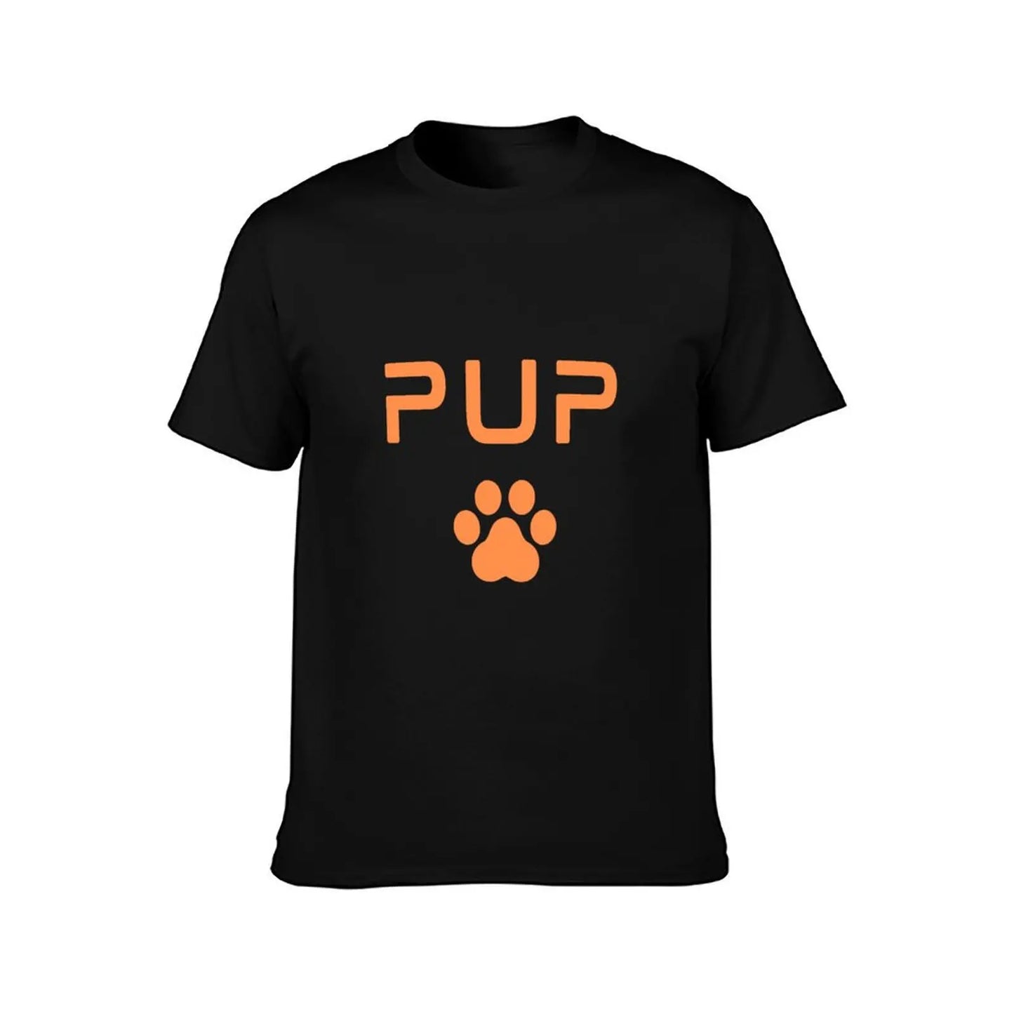 PUP Paw Print - Orange T-Shirt oversized mens cotton t shirts