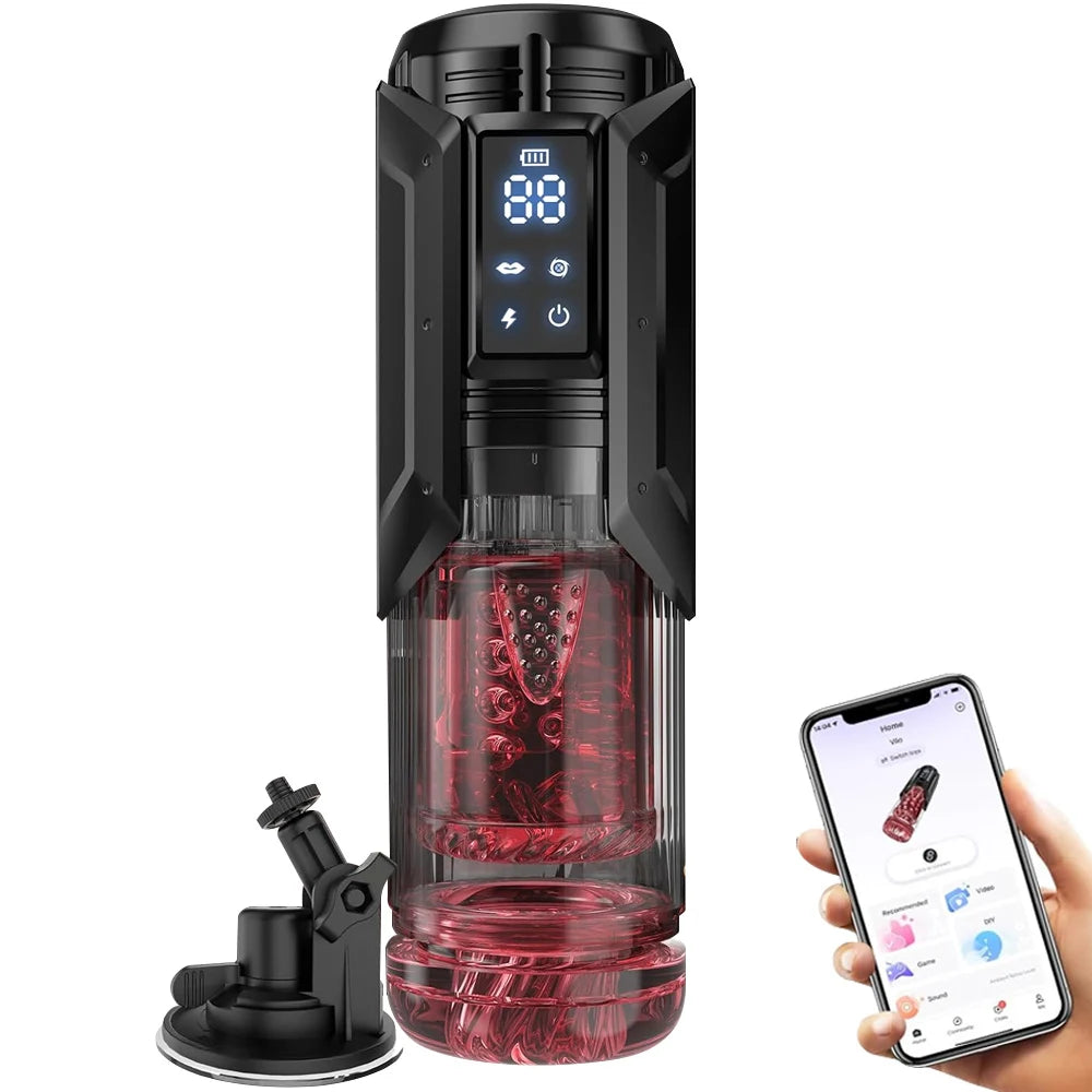 Male Masturbator with 7 Sucking Thrusting Rotating & 7 Licking Modes, Adult Toys