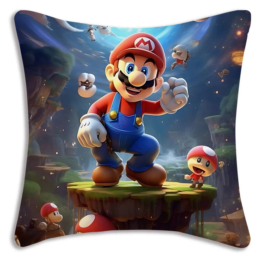 Mario's Plush Cute Cushion Cover, Decorative Home Double-sided Printing
