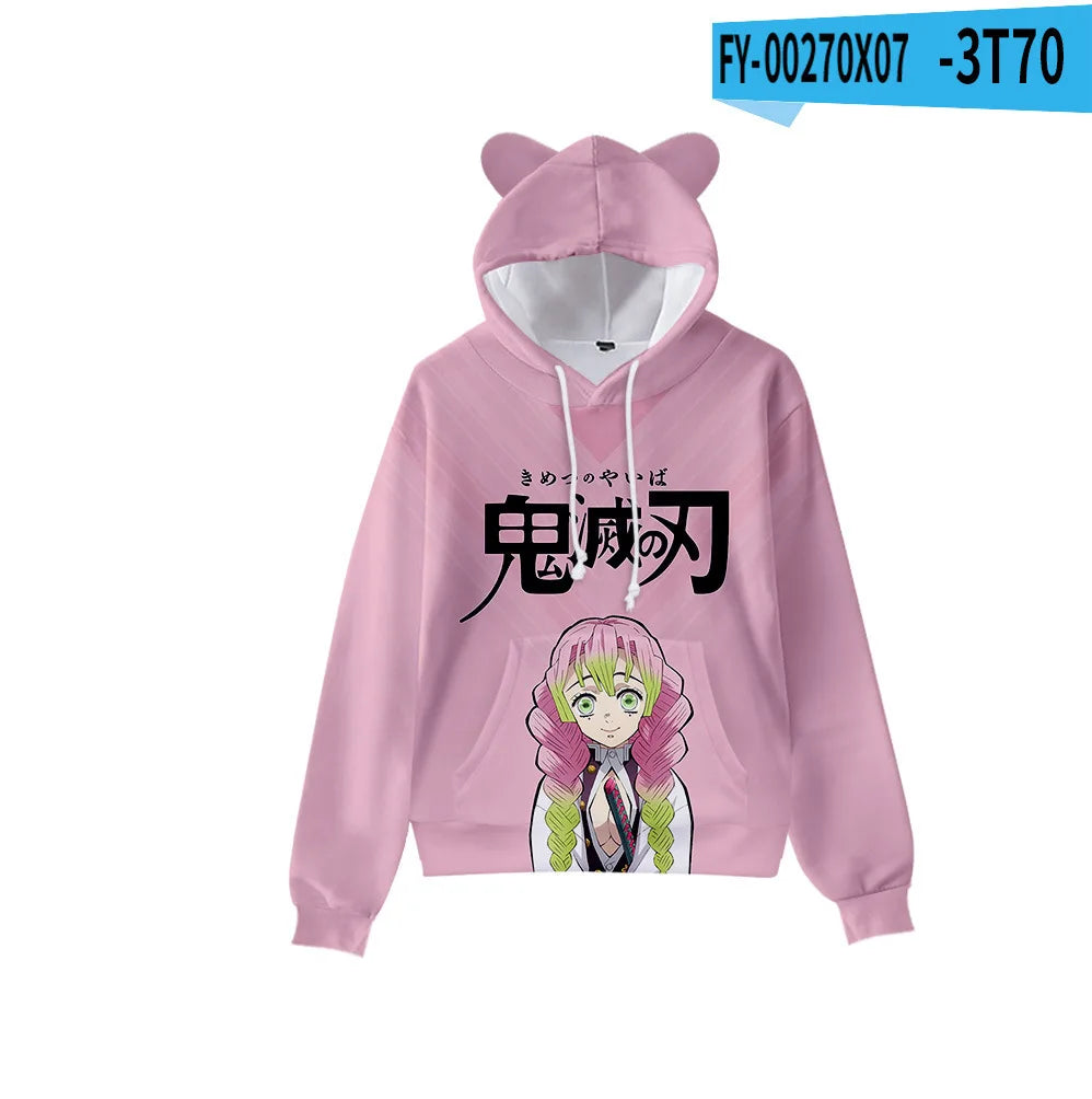 Demon Slayer Hoodie Unisex Anime Cat Ear