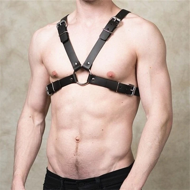 Leather Lingerie Chest Harness Adjustable Body Chain