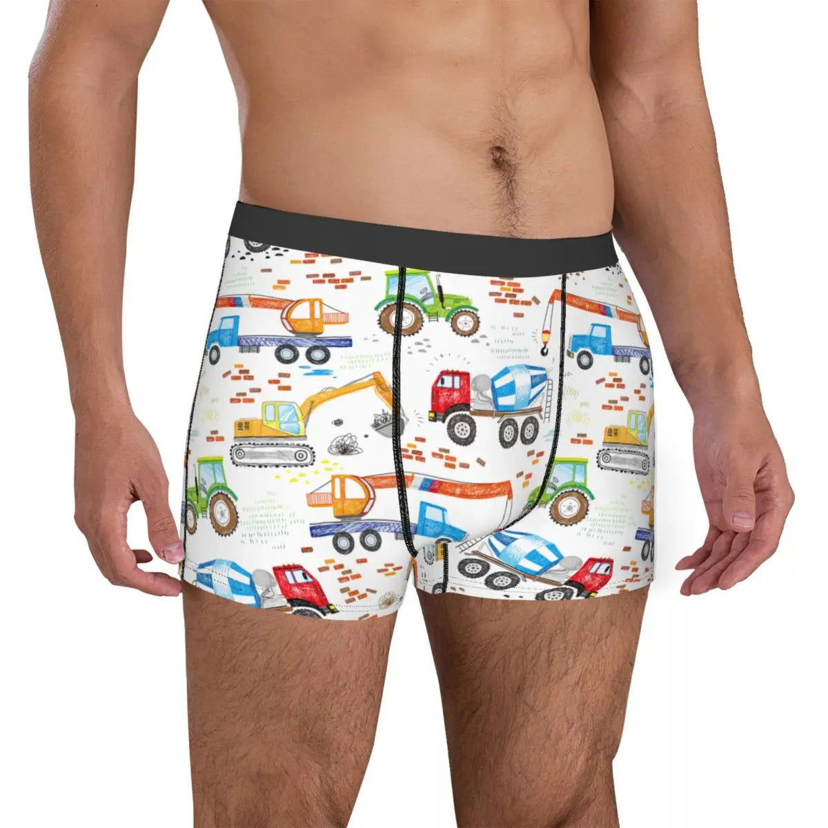 Adult Cartoon Truck Excavator Underwear