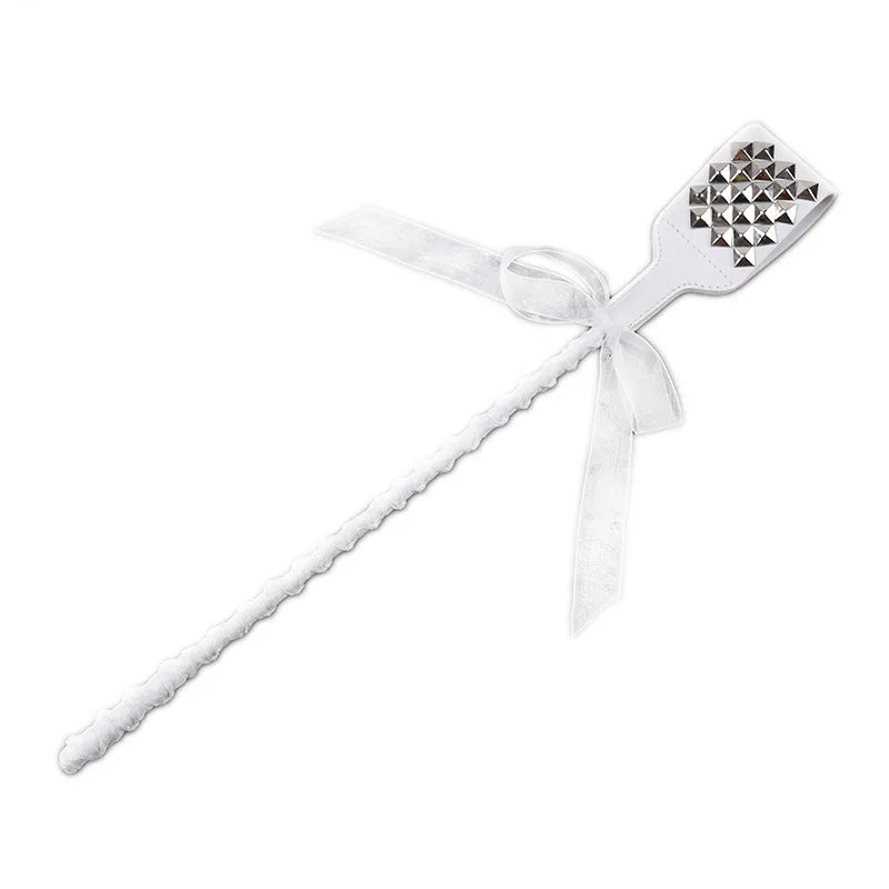 White Leather Clap Spanking Paddle Fantasy Couples