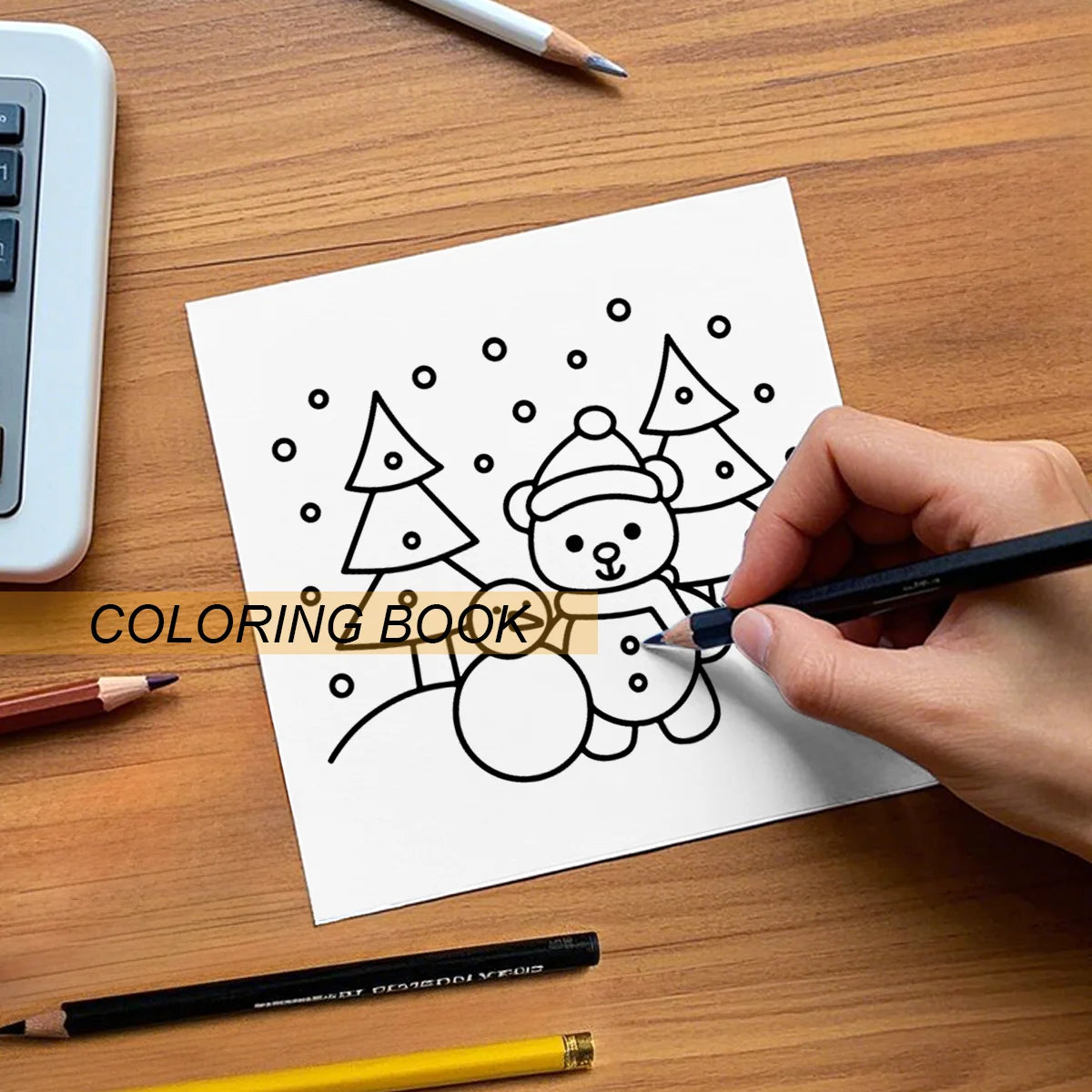 BEAR LIFE Cute & Easy Colouring Book