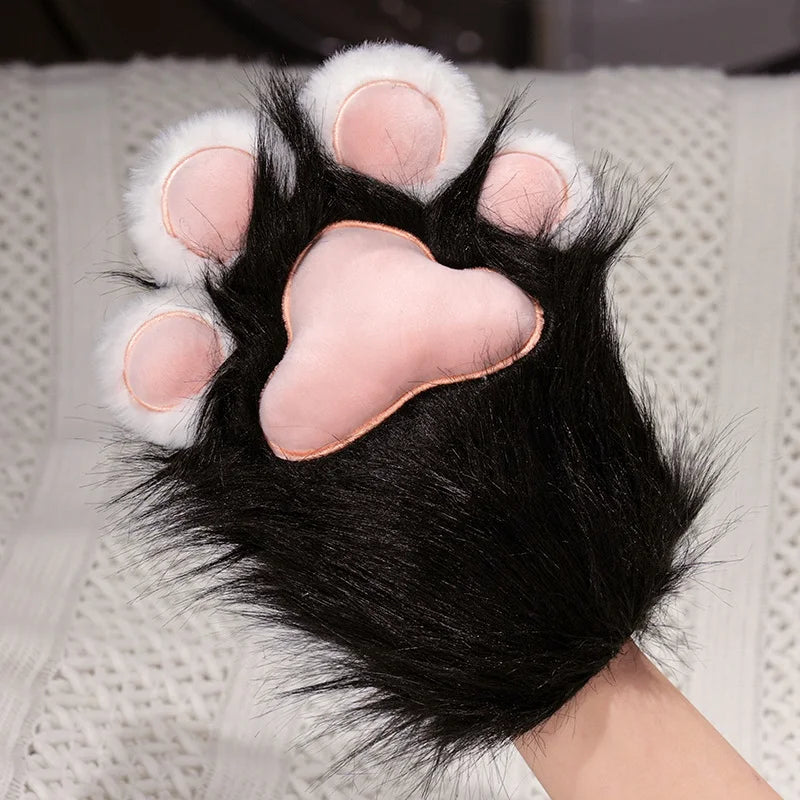 Kawaii Plush Furry Cat Gloves/ Furry Bird Wings or Furry Fox Paws