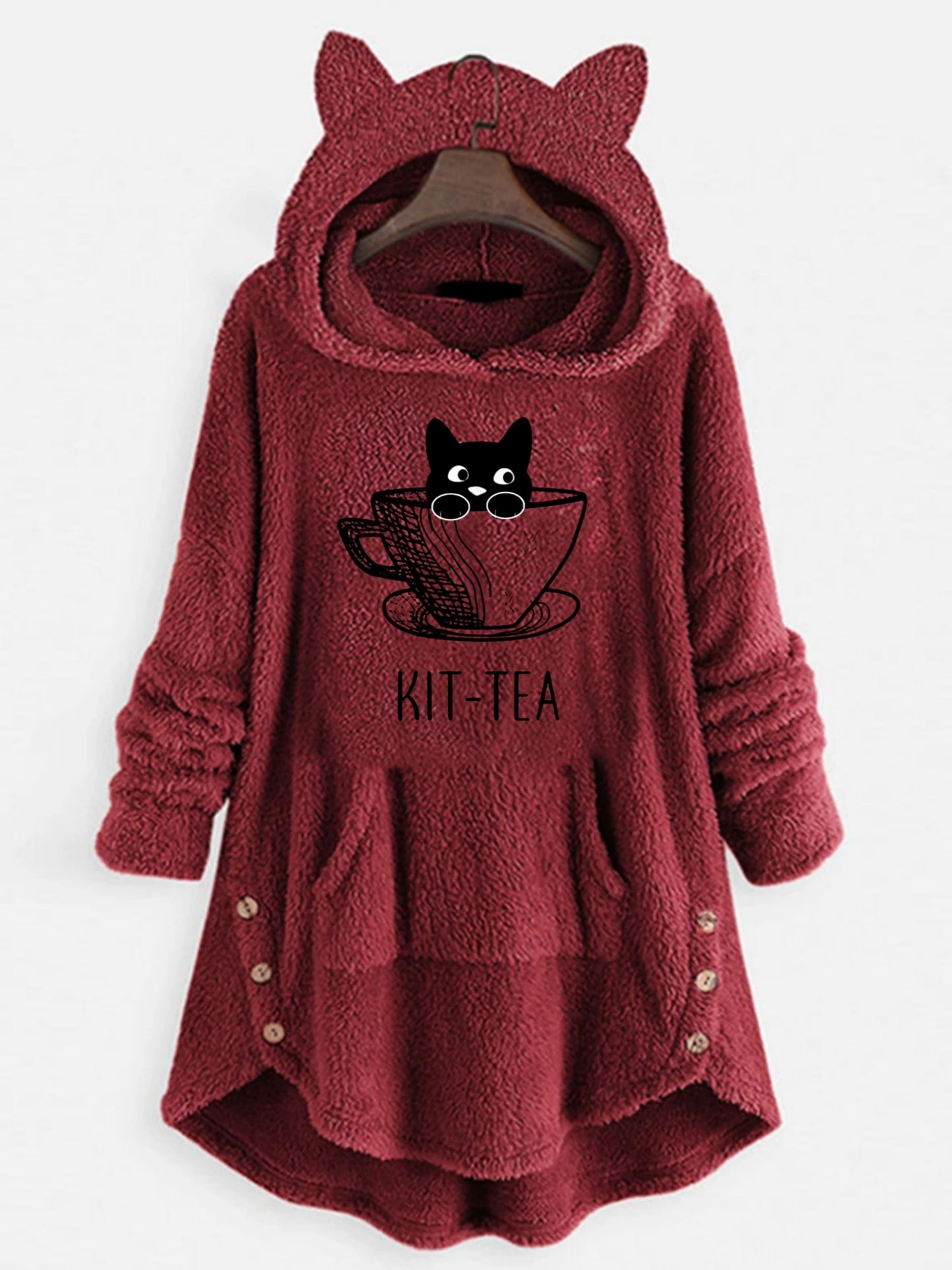 Cat Ears Long-Sleeved Hooded Sweatshirt