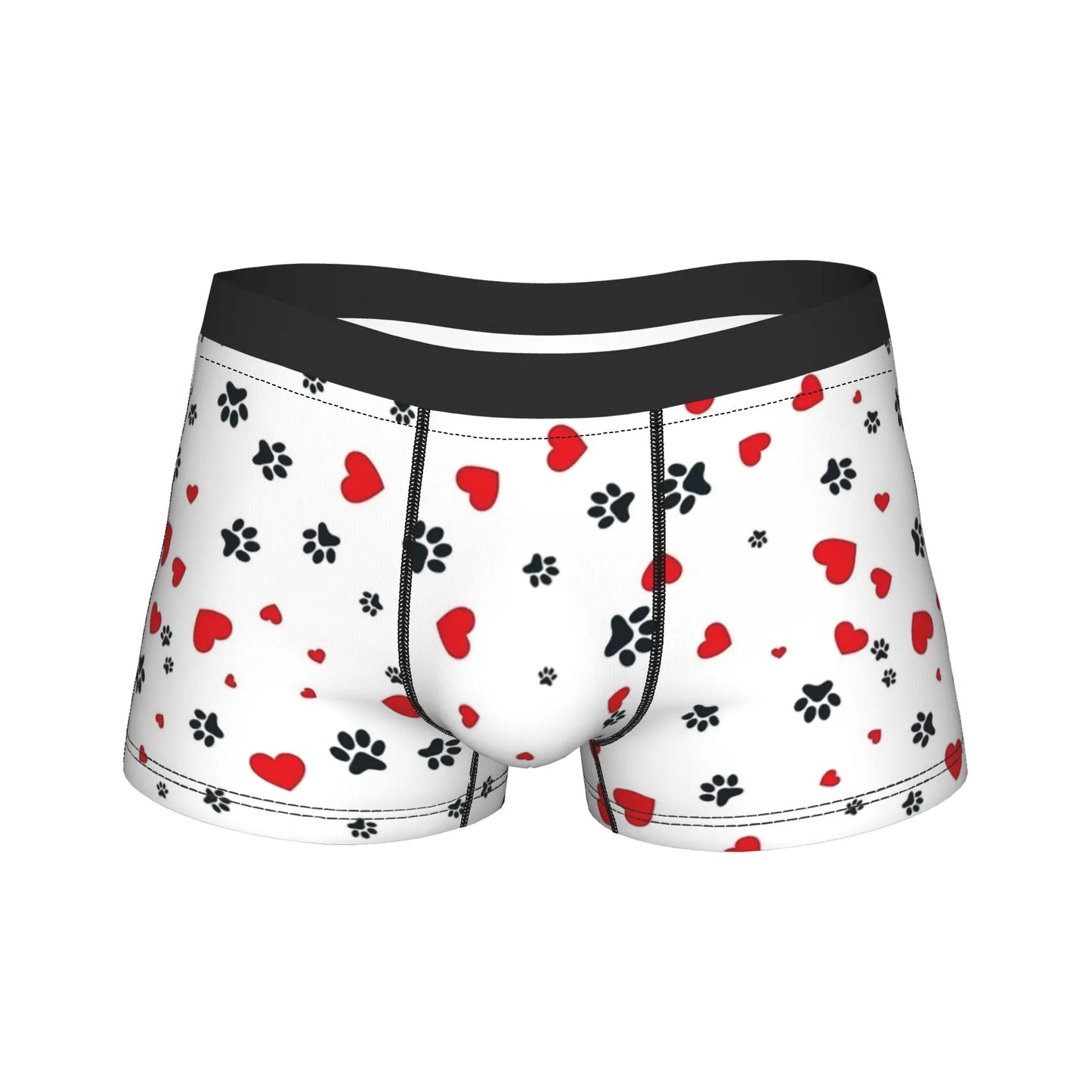 Men's Pet Prints Dog Boxer Briefs Breathable Underpants M-XXL