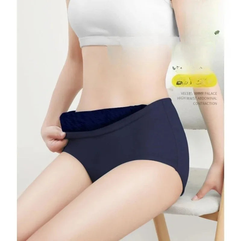 Women's Fluffy Sexy Thickened Thermal Panties Winter Warm Keep High Rise Intimates Underwear Girl Long Briefs Fashion Clubwear