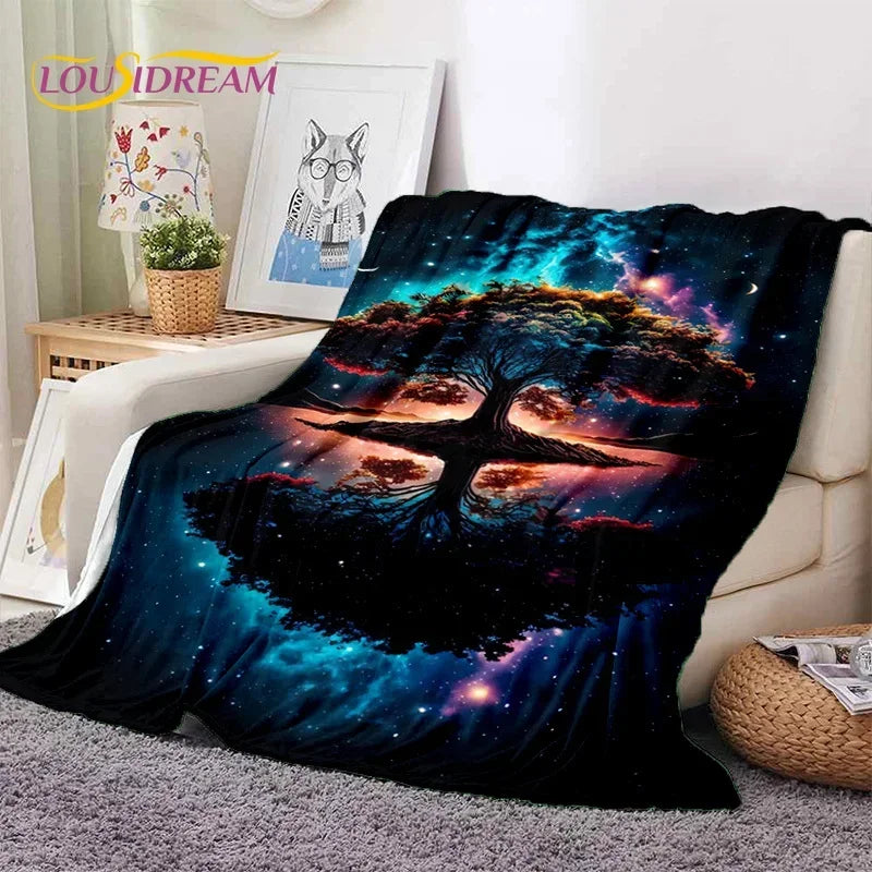 Tree of Life Nature Soft Flannel Blanket for Bed Bedroom Sofa Picnic,Throw Blanket for Outdoor