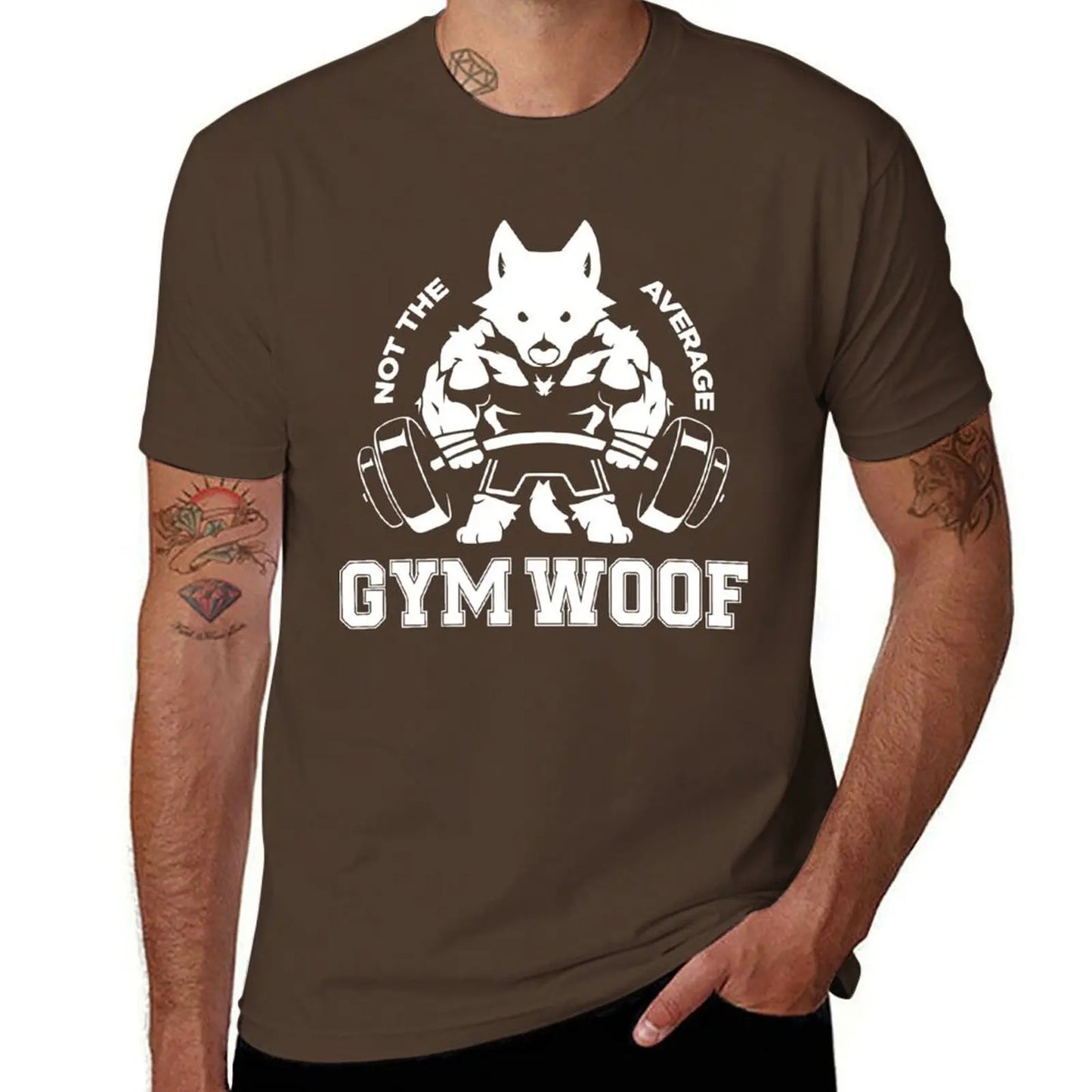 Not the average GYM WOOF T-Shirt Up To 6XL