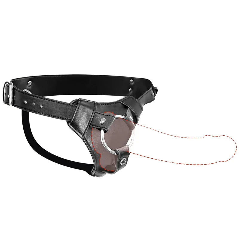 Strap On Harness Adjustable PU Leather Harness Belt