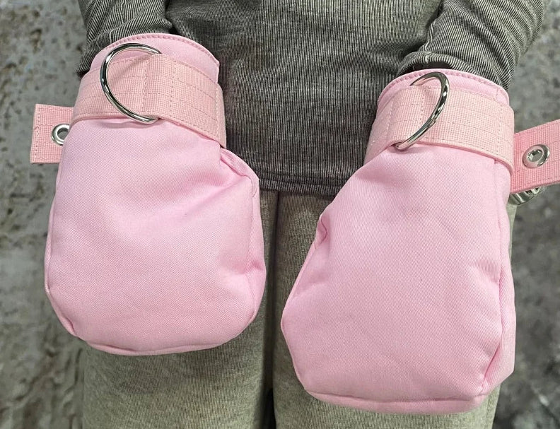 Medical Locking Patient Hand Restraints Washable Anti-Scratch Mittens