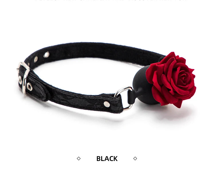 Rose Mouth Gag Retro Lace Pattern BDSM Bondage