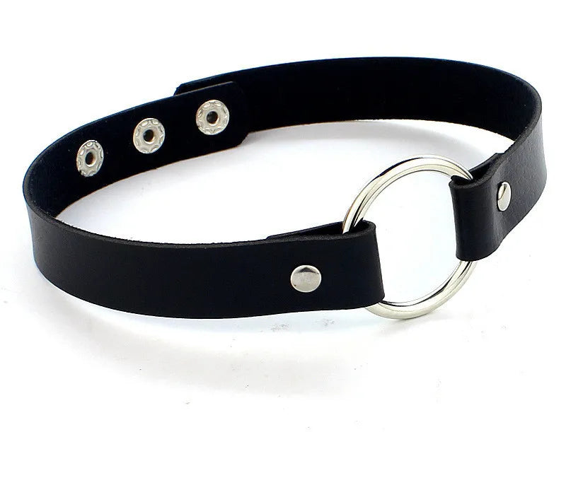 Gothic Pu Leather Choker Necklace Collar Pendant Necklace