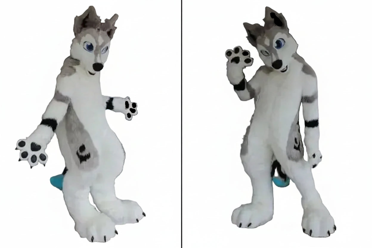 Long Furry Husky Dog Fur suit Adult Costume