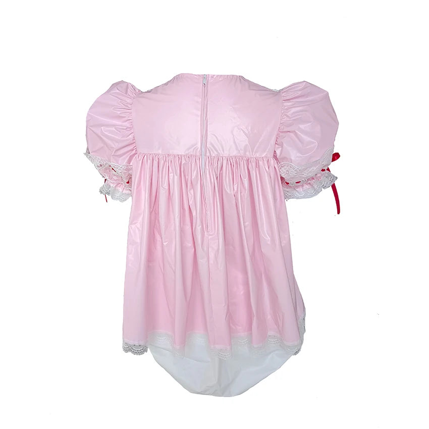 PVC Romper-Dress 2in1 (with matching bonnet)