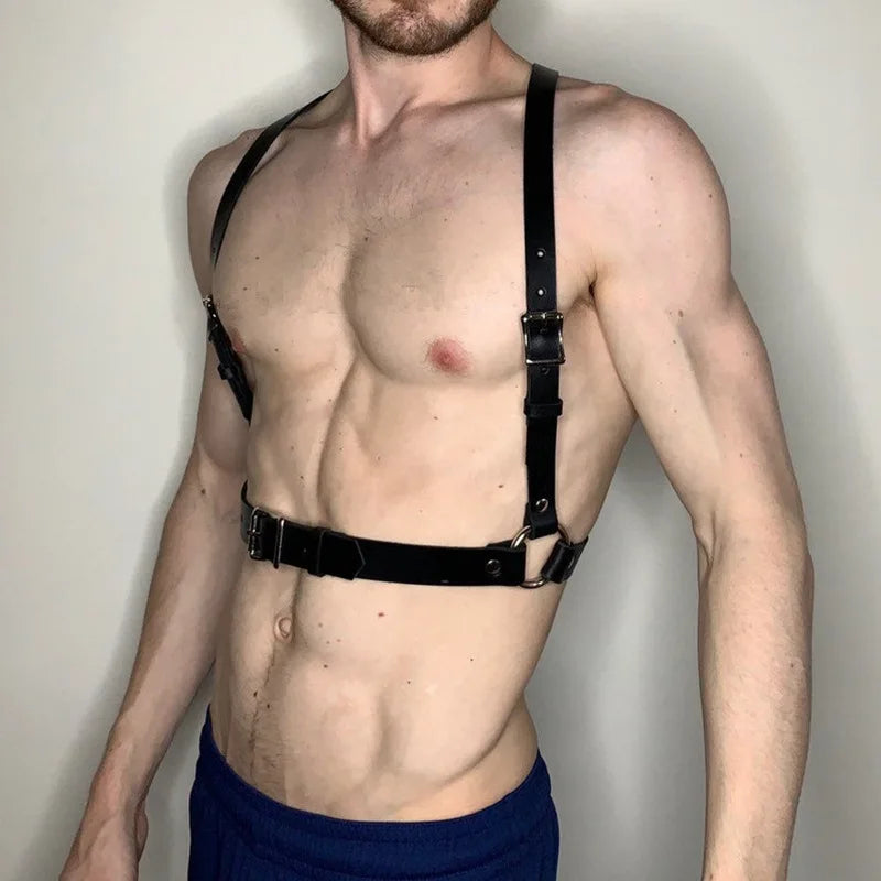 Leather Lingerie Chest Harness Adjustable Body Chain
