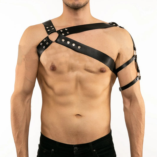 Men's Leather Chest Harness PU Leather