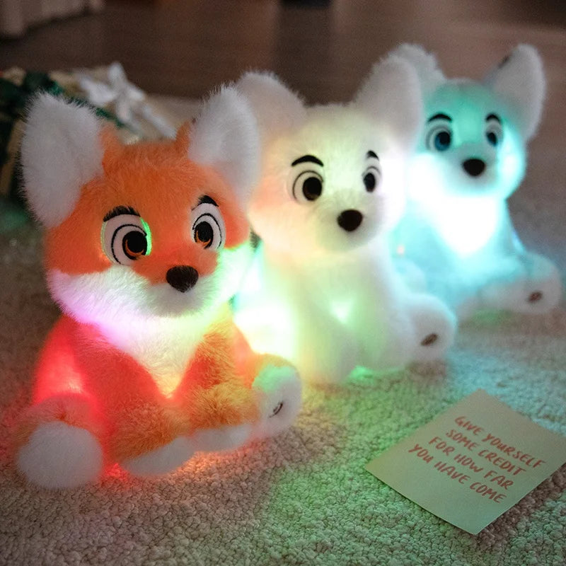 26cm Cartoon Luminous Fox Plush Toys LED