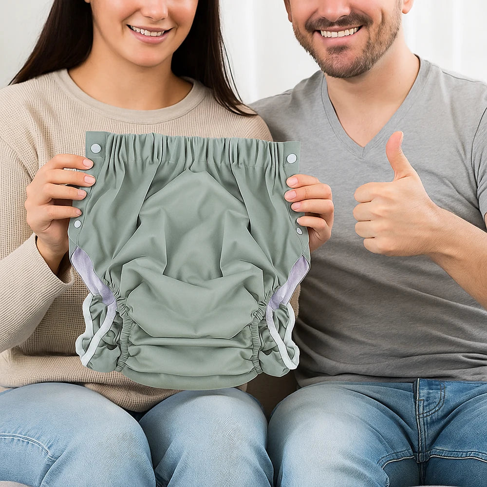 1PC Cloth Diaper With An Inner Opening for Diaper Insert Breathable Adult Diaper Nappy