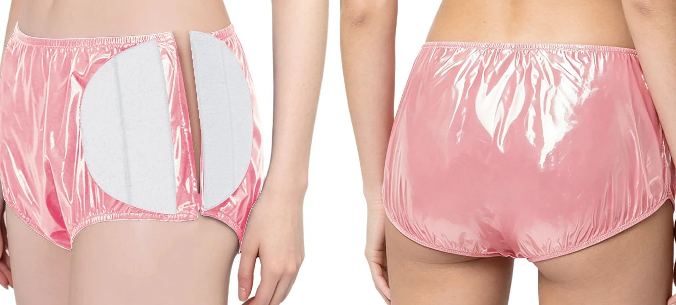 Unisex Vinyl Waterproof Swimmers Reusable Swim Diaper Cover with Hook Loop Fastener