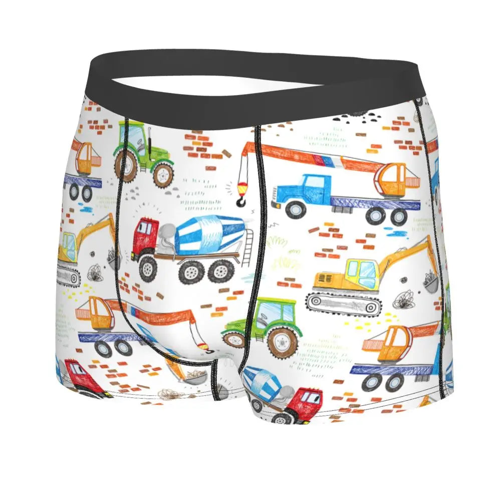 Adult Cartoon Truck Excavator Underwear