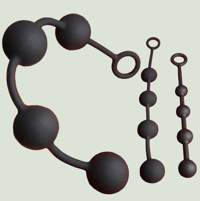Silicone Anal Beads with Silicone Huge Anal Balls