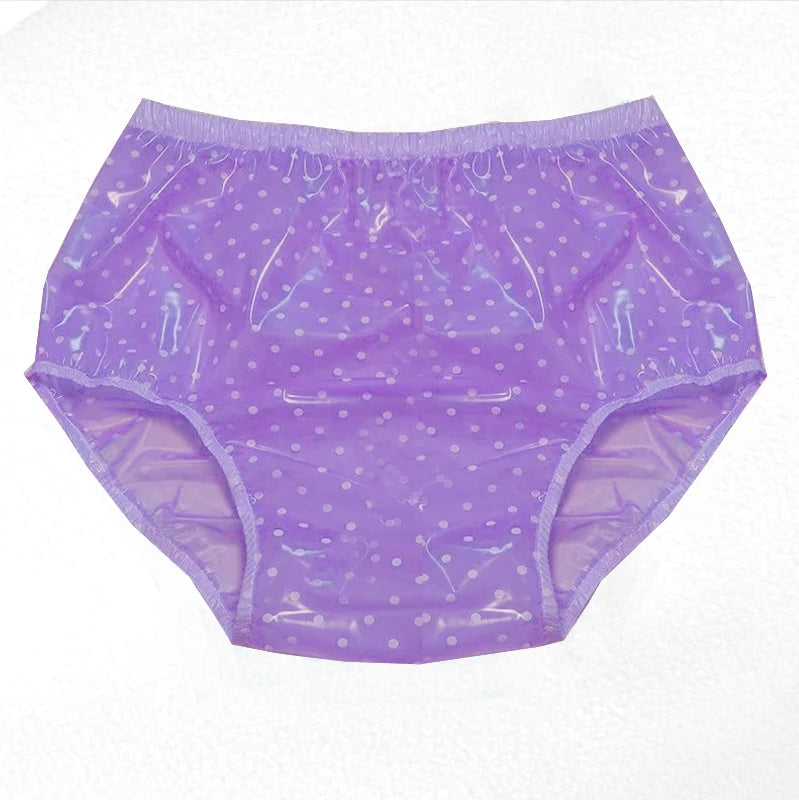 Polka Dot Transparent PVC Underpants ABDL Panties Unisex