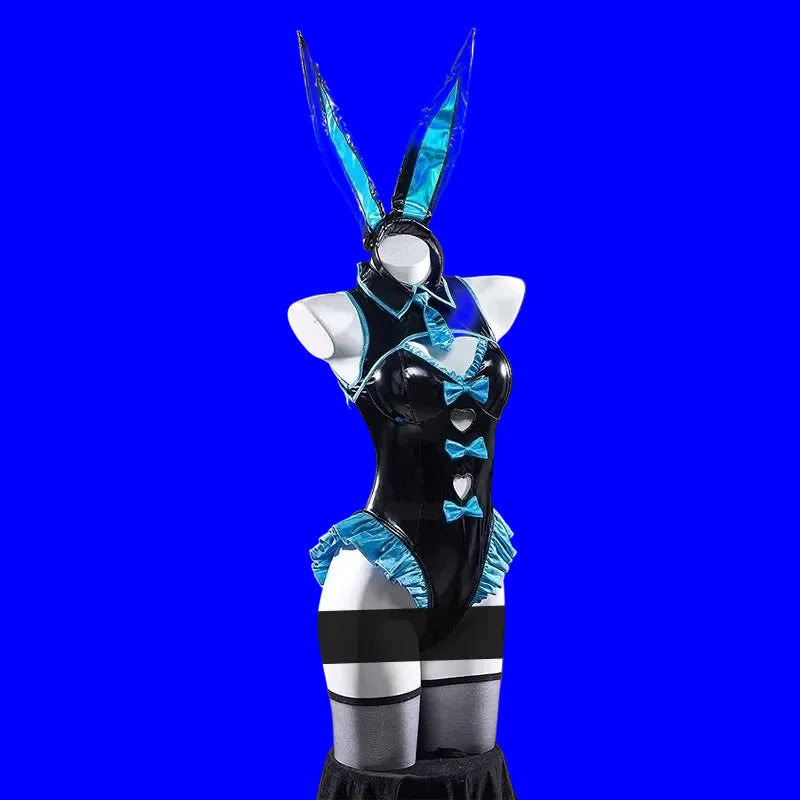 Anime Bunny Girl Cosplay Costumes See Through Bodysuit Socks