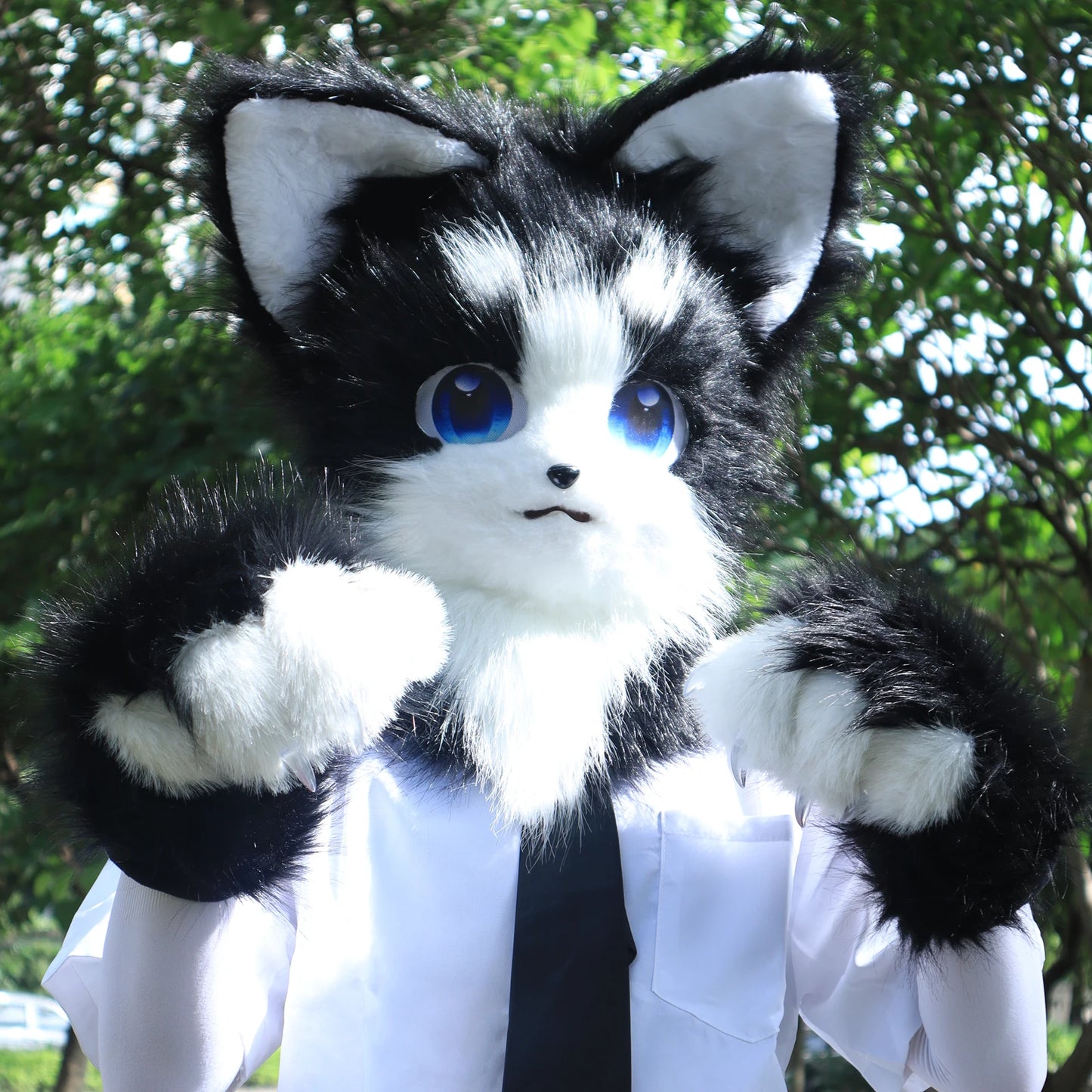 Furry Head Mask Cat /Fox Costume