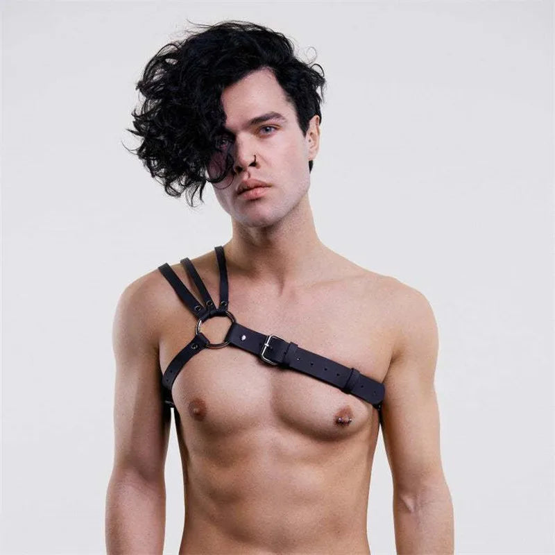 Leather Lingerie Chest Harness Adjustable Body Chain