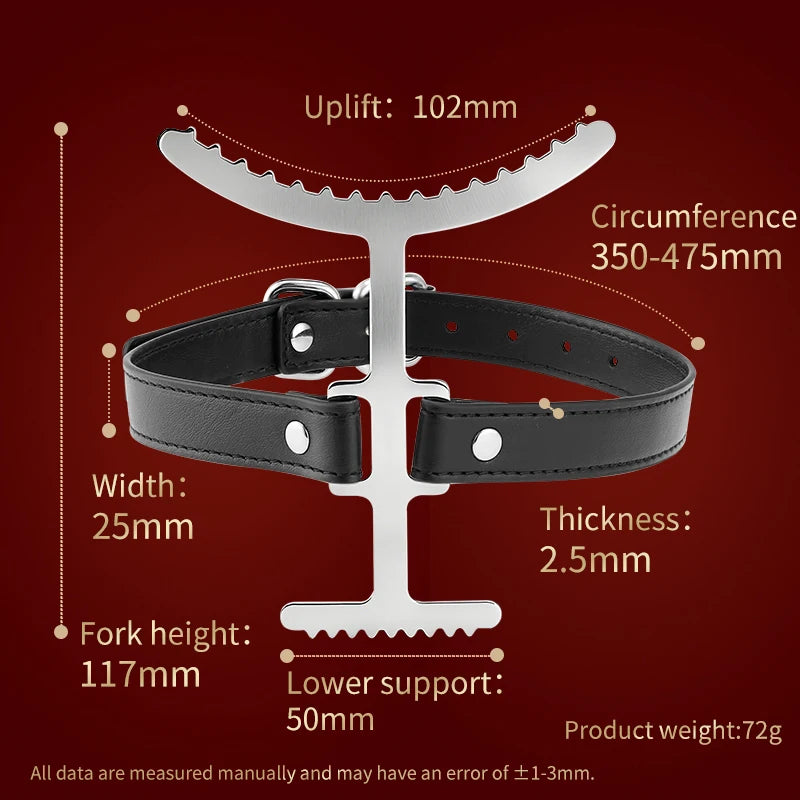 Metal Neck Bound Collar, Neck restriction toys, BDSM Bondage Gear