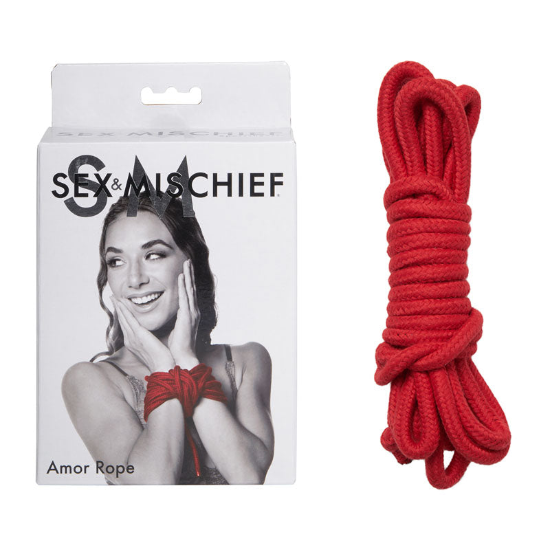 Sex & Mischief - 2 Red Bondage Ropes - 4.5 m Lengths