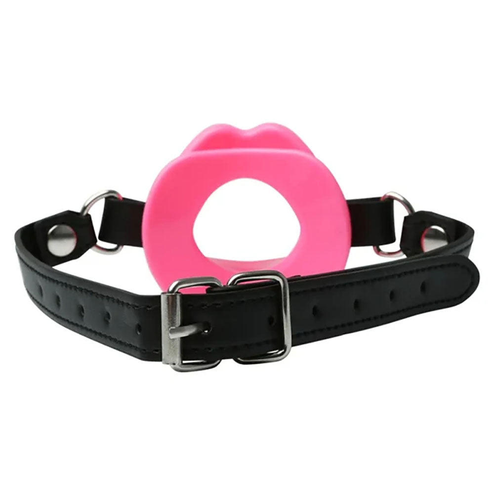 Sex & Mischief Silicone Lips Mouth Gag - Pink Mouth Restraint