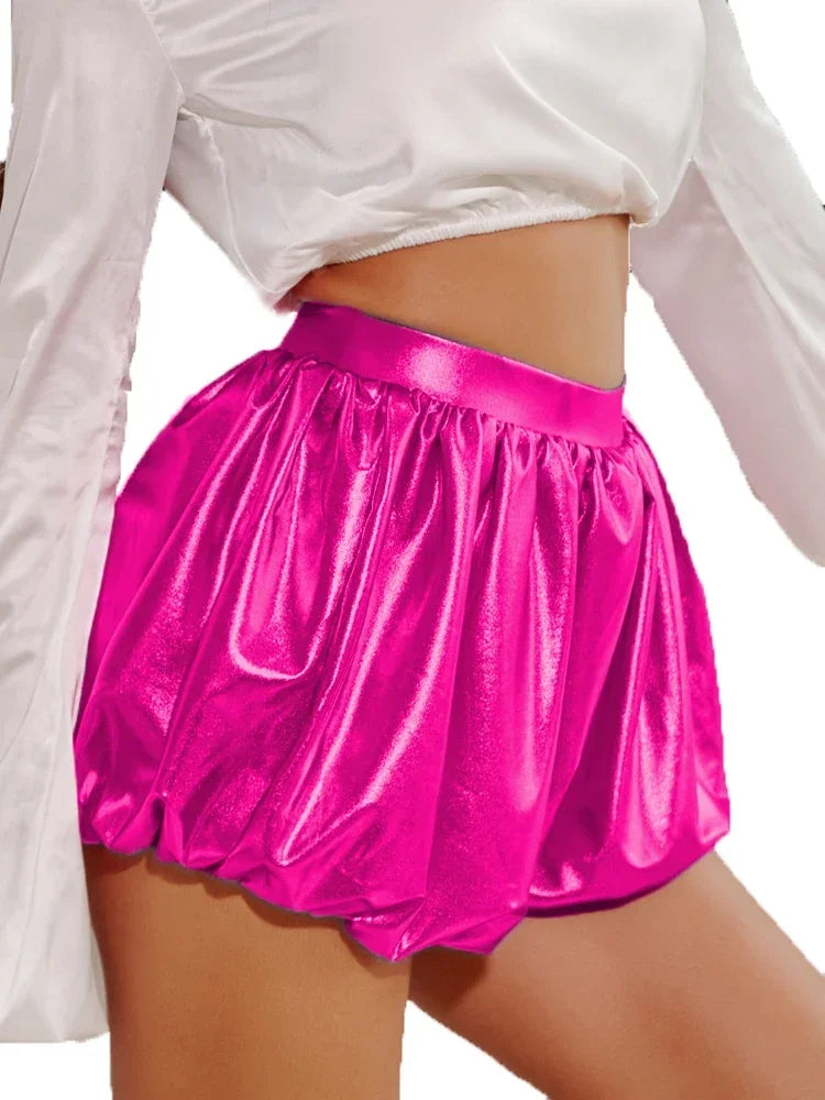 Shiny Metallic Shorts ABDL Play/ Club Party Dancing Fashion Short