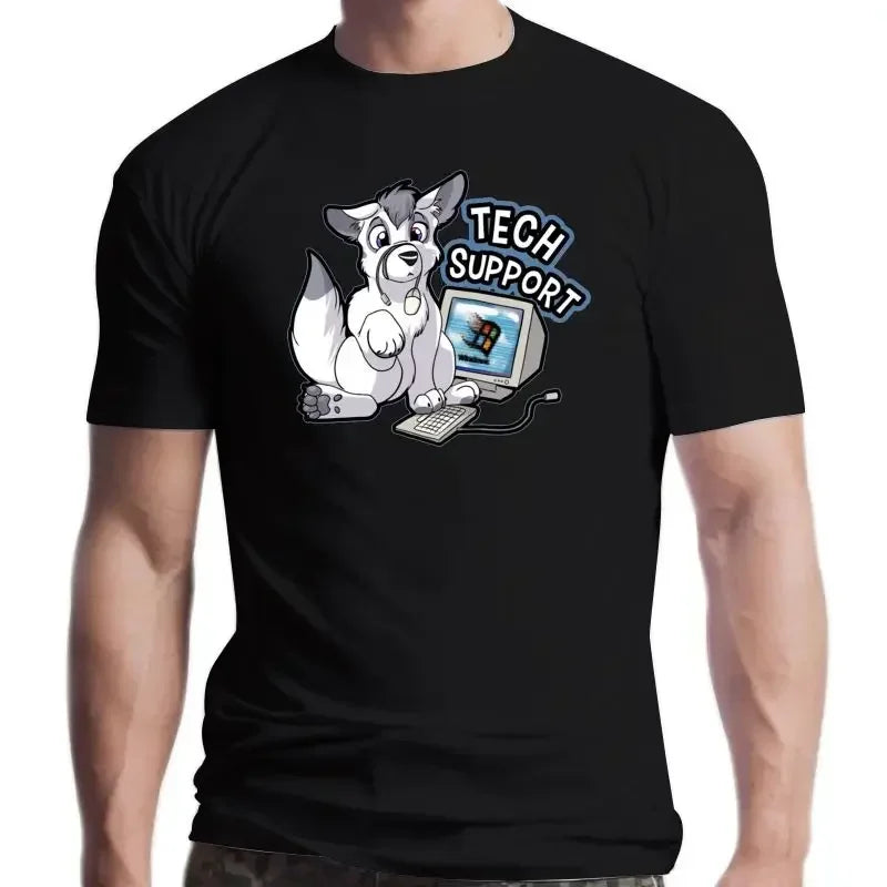 Furrys Dog Cute Adorable New Tech Support T Shirt