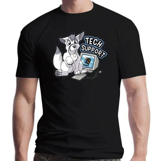 Furrys Dog Cute Adorable New Tech Support T Shirt