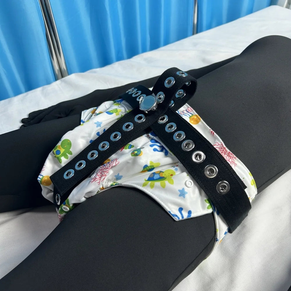 Adult Diaper Restraint Belt Diaper Safety Strap Anti-tamper Belt Bedridden Patient Nursing Diaper Holder Dementia Incontinence