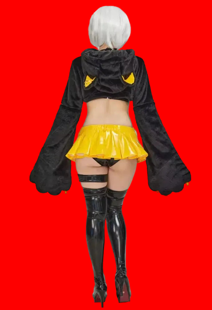 Fierce Fantasy Gothic Dark Yellow Maid Lingerie Set