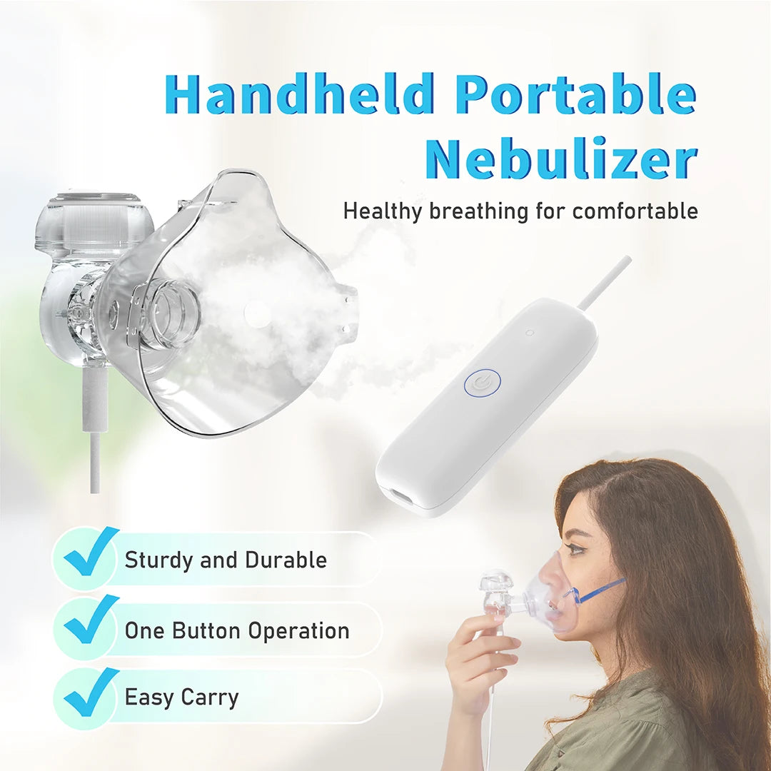 Health Care Mini Handheld Portable Inhale Nebulizer Silent Ultrasonic Inalador Nebulizador Children Adult Rechargeable Automizer