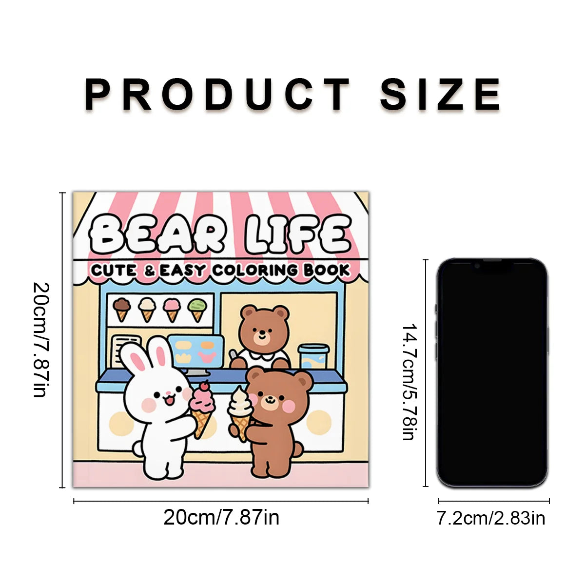 BEAR LIFE Cute & Easy Colouring Book