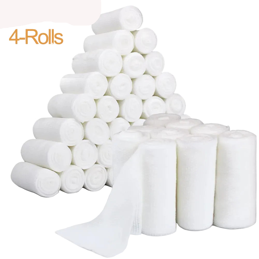Stack of white rolls with 'KGGKAO' branding and '4-Rolls' text on a white background