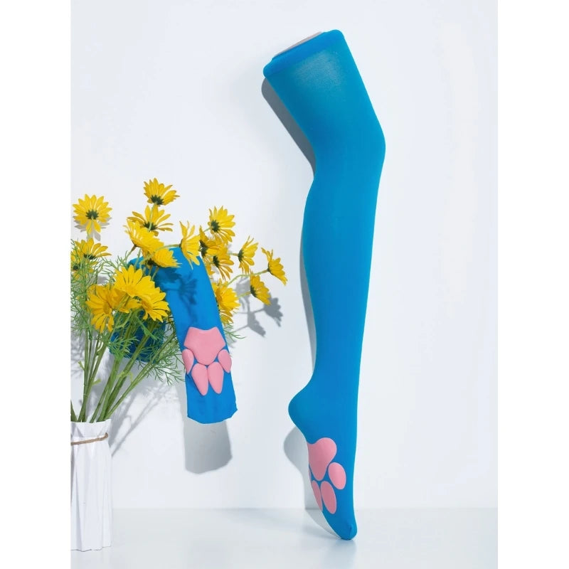 Cute Paw Thigh High Socks