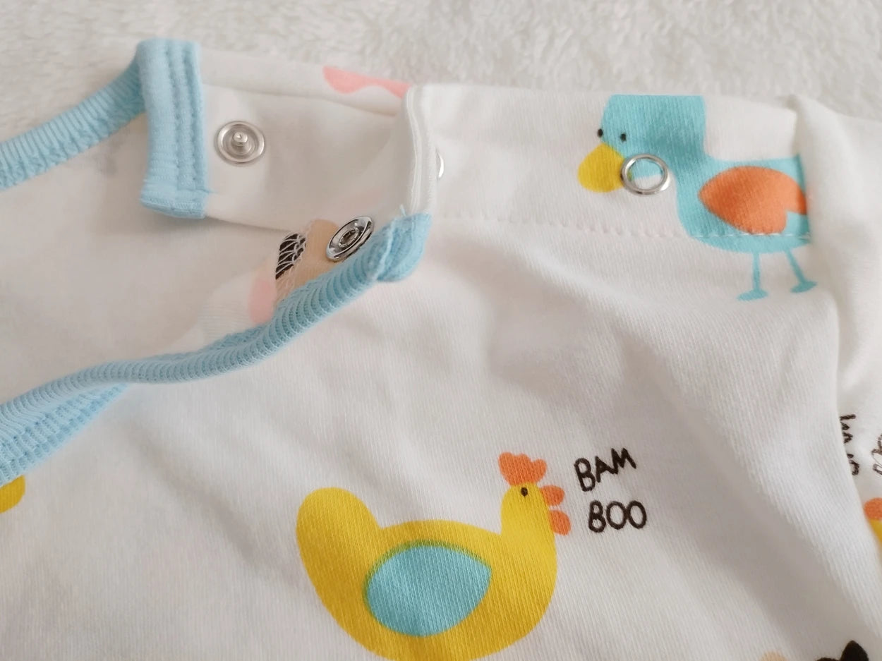 Plus Size ABDL Baby Cartoon Pattern T shirt With Snaps At One Shoulder