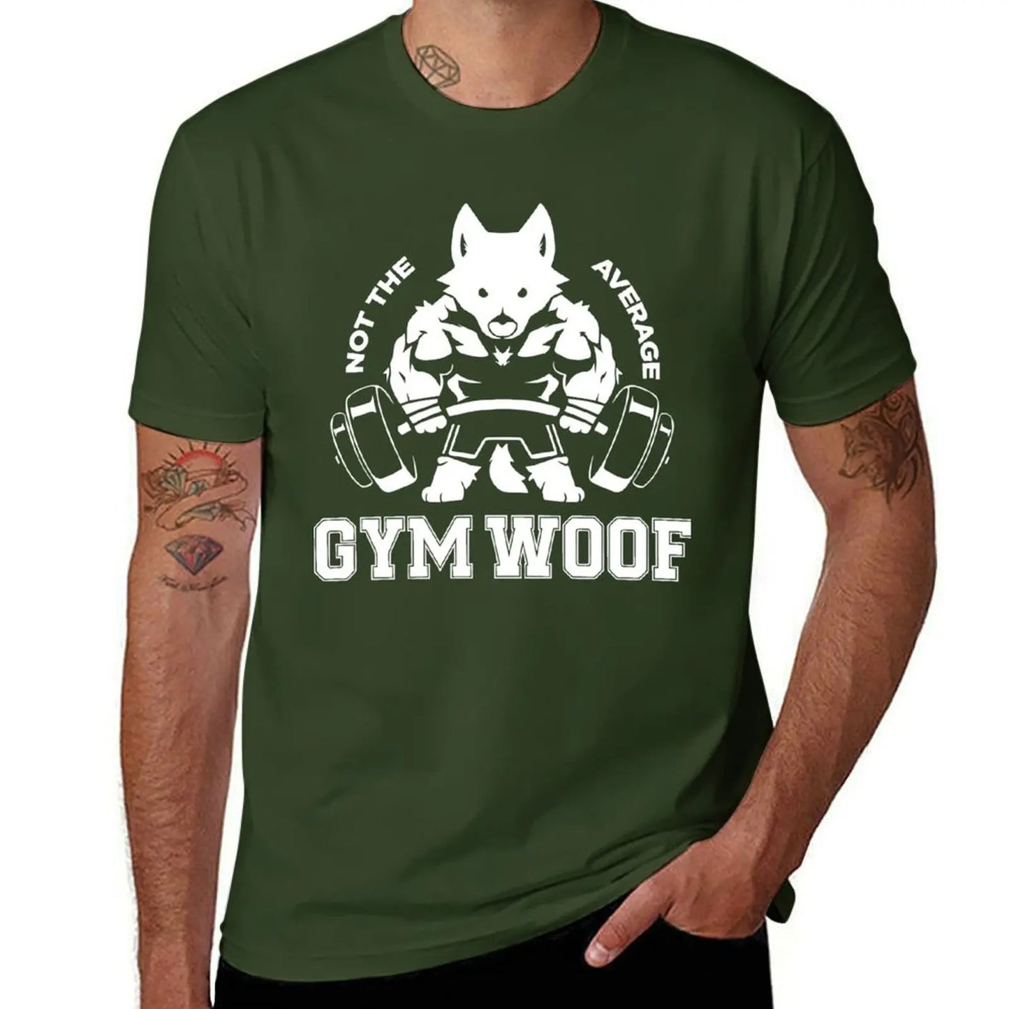 Not the average GYM WOOF T-Shirt Up To 6XL