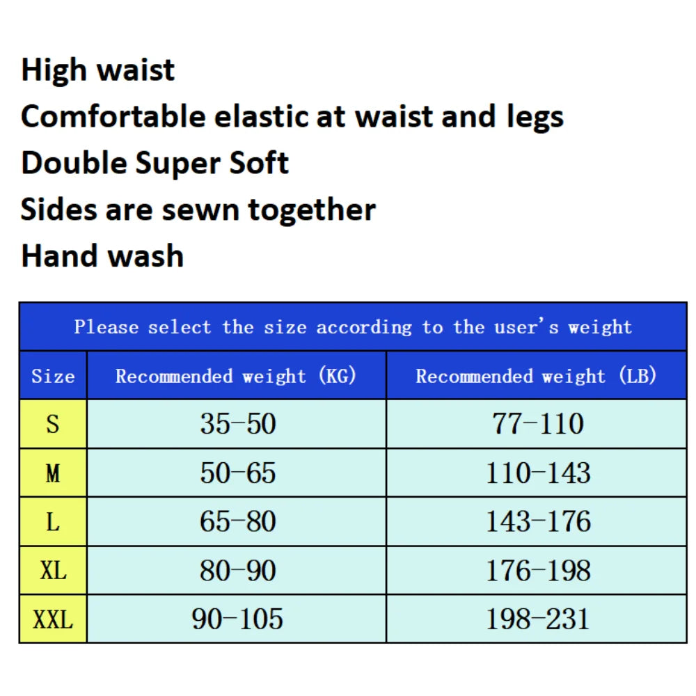 Unisex Adult diaper Cover, a snug and comfortable fit for adults ,waterproof and reusable