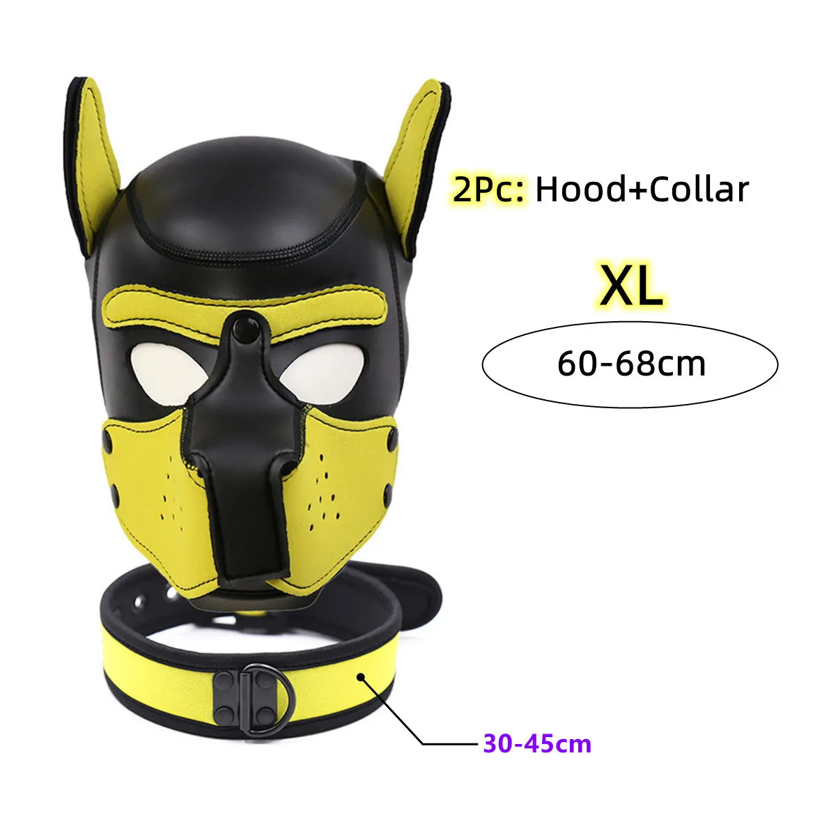 Puppy Cosplay Costumes Increased Large Size Padded Rubber Full Head Hood Mask