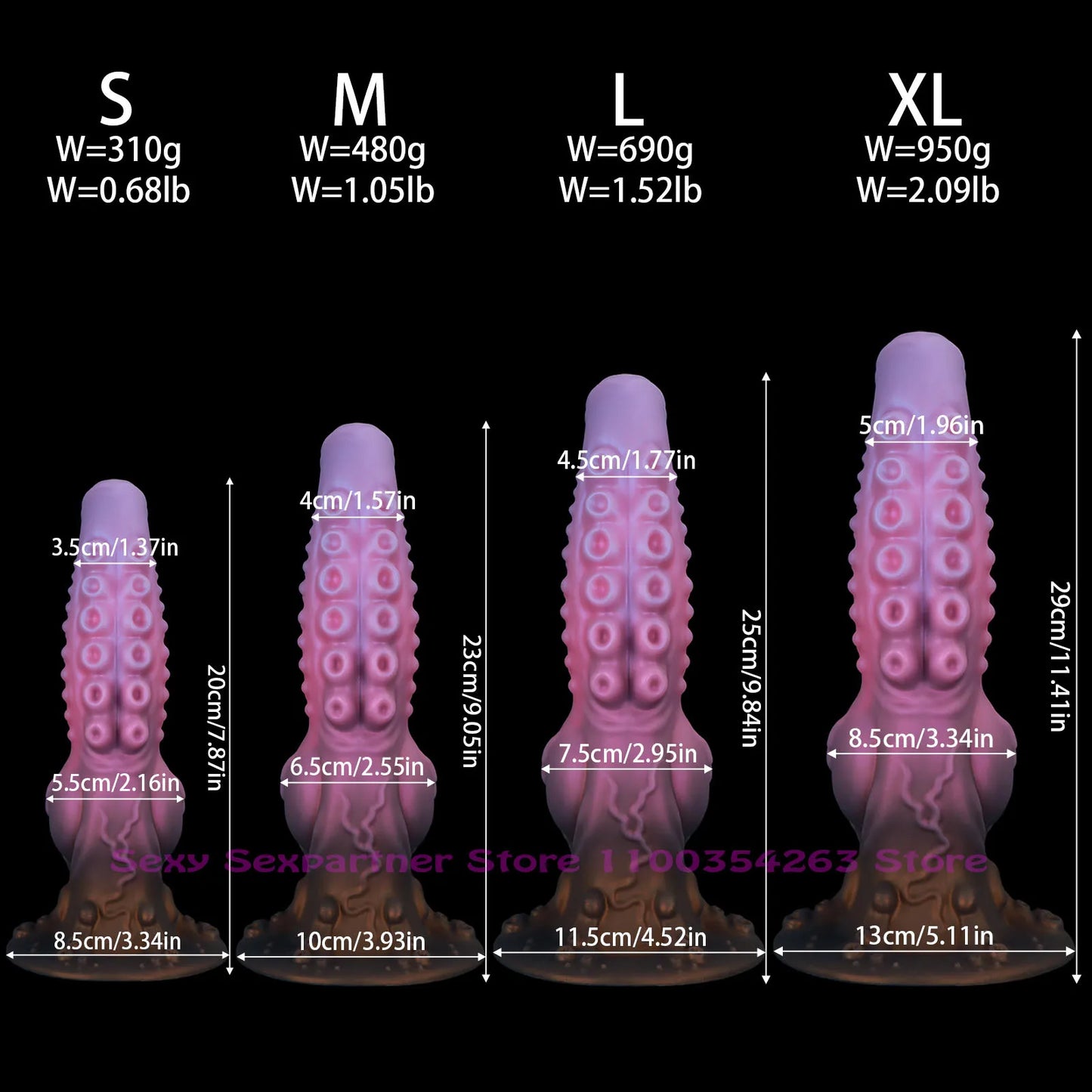 4 size Alien Tentacle Dildo Large Anal Plug Dilatator anal Butt Plug Suction Cup Anal Stimulation butplug Sex Toys for women men