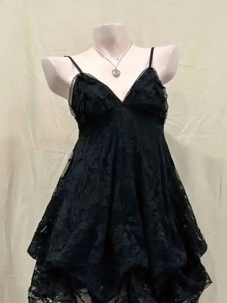 Vintage Women Sets Elegant Ruffle Lace Chiffon Design Mini Skirt  Fashion Outfit